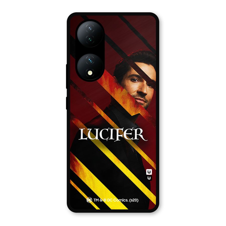 Lucifer Hell Stripes Metal Back Case for Vivo Y100a