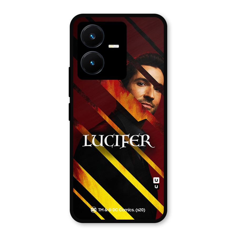 Lucifer Hell Stripes Metal Back Case for Vivo Y22