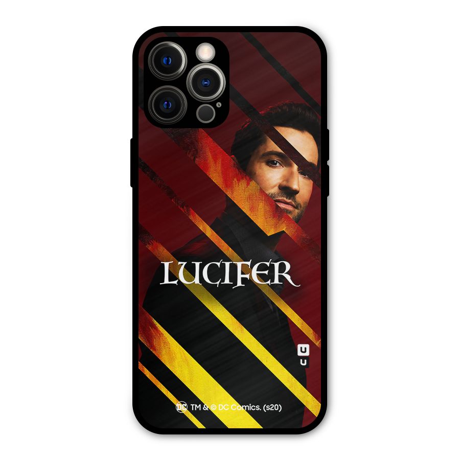 Lucifer Hell Stripes Metal Back Case for iPhone 12 Pro Max