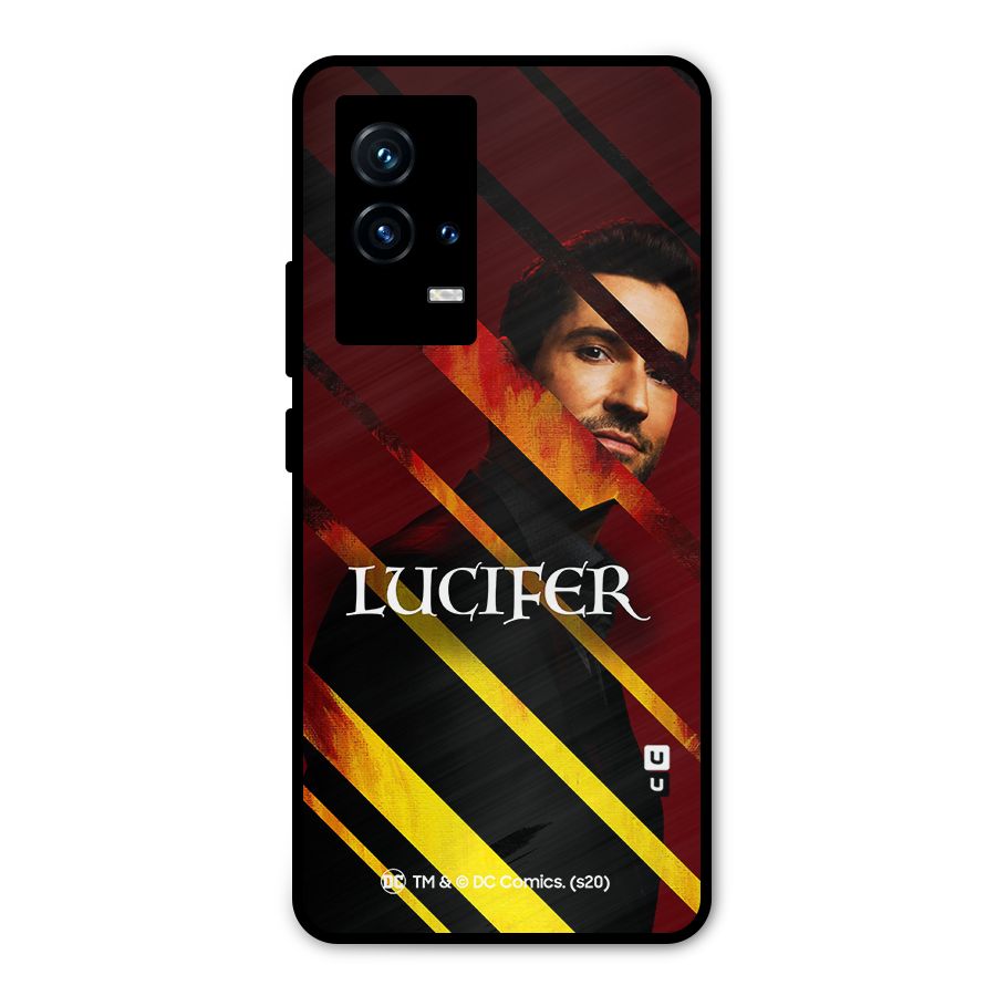 Lucifer Hell Stripes Metal Back Case for iQOO 9 5G