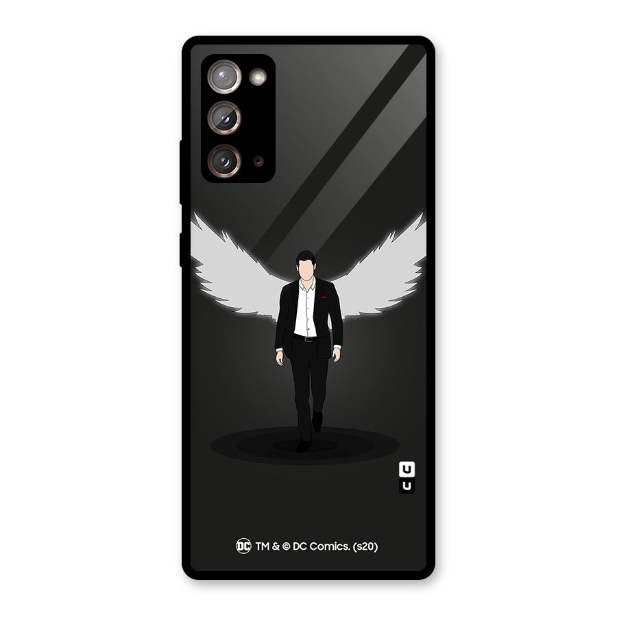 Lucifer Minimalistic Archangel Art Glass Back Case for Galaxy Note 20