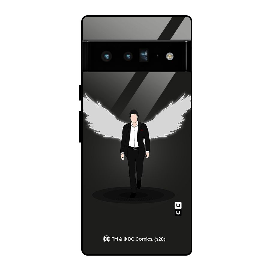 Lucifer Minimalistic Archangel Art Glass Back Case for Google Pixel 6 Pro