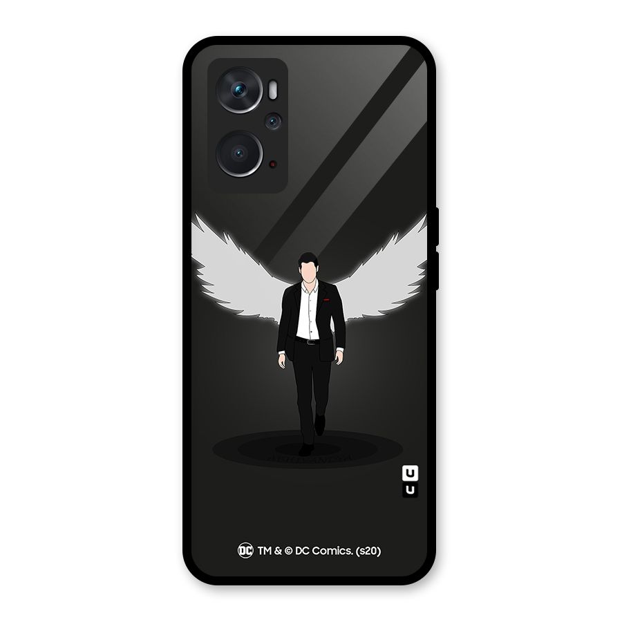 Lucifer Minimalistic Archangel Art Glass Back Case for Oppo K10 4G