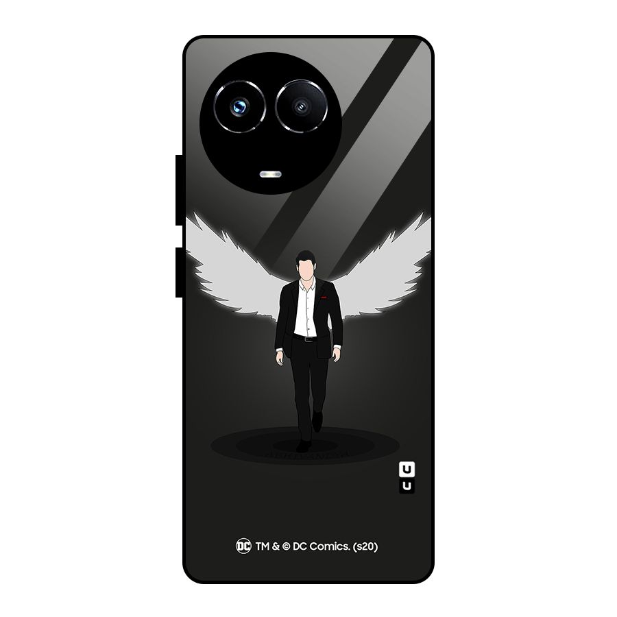 Lucifer Minimalistic Archangel Art Glass Back Case for Realme Narzo 60X