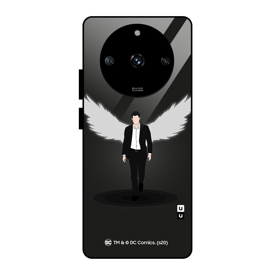 Lucifer Minimalistic Archangel Art Glass Back Case for Realme Narzo 60 5G