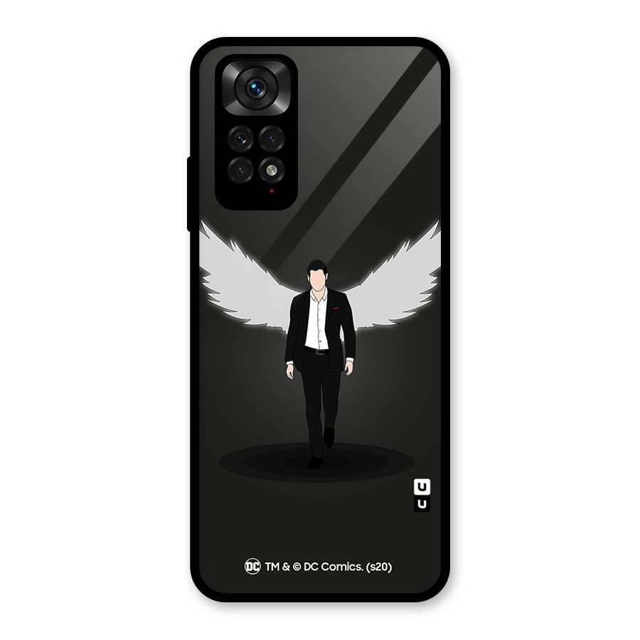 Lucifer Minimalistic Archangel Art Glass Back Case for Redmi Note 11S