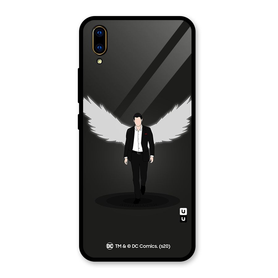Lucifer Minimalistic Archangel Art Glass Back Case for Vivo V11 Pro