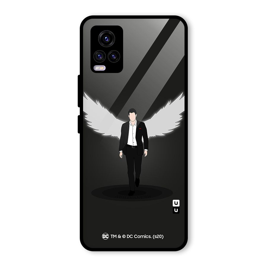 Lucifer Minimalistic Archangel Art Glass Back Case for Vivo V20 2021