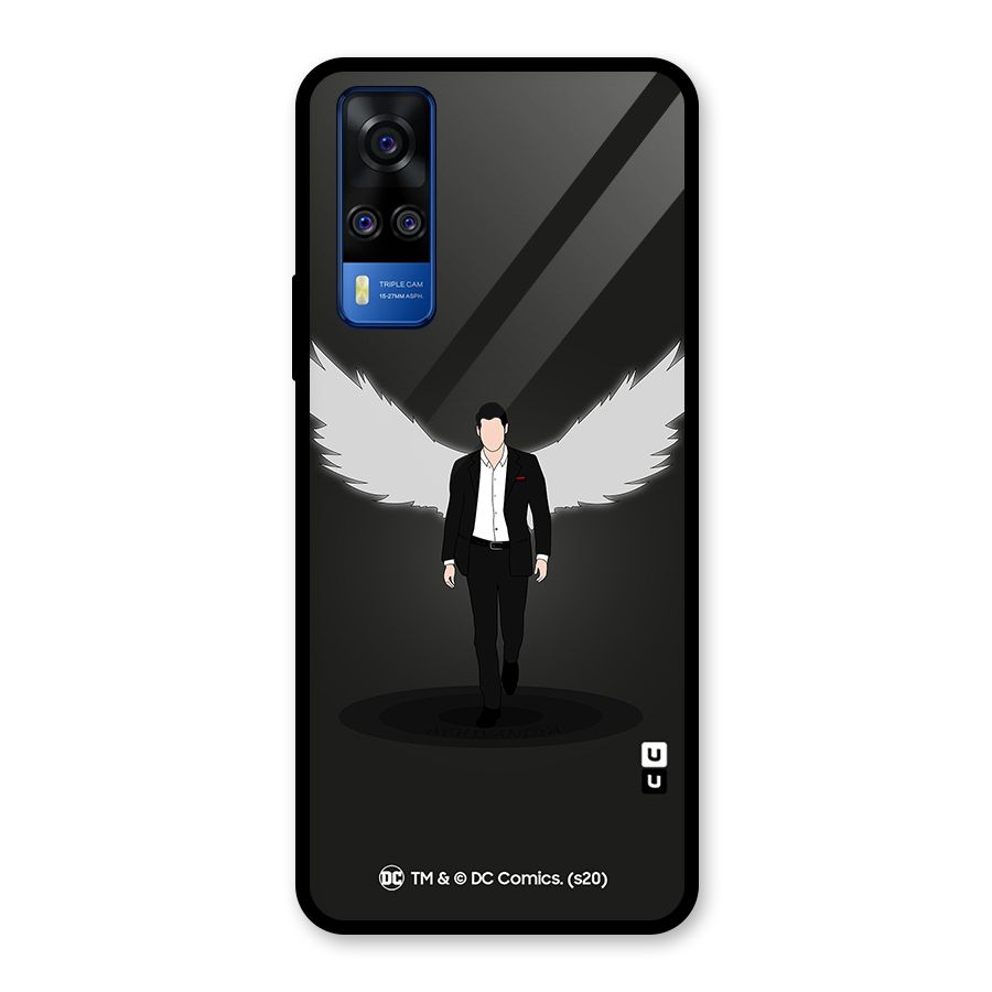 Lucifer Minimalistic Archangel Art Glass Back Case for Vivo Y31