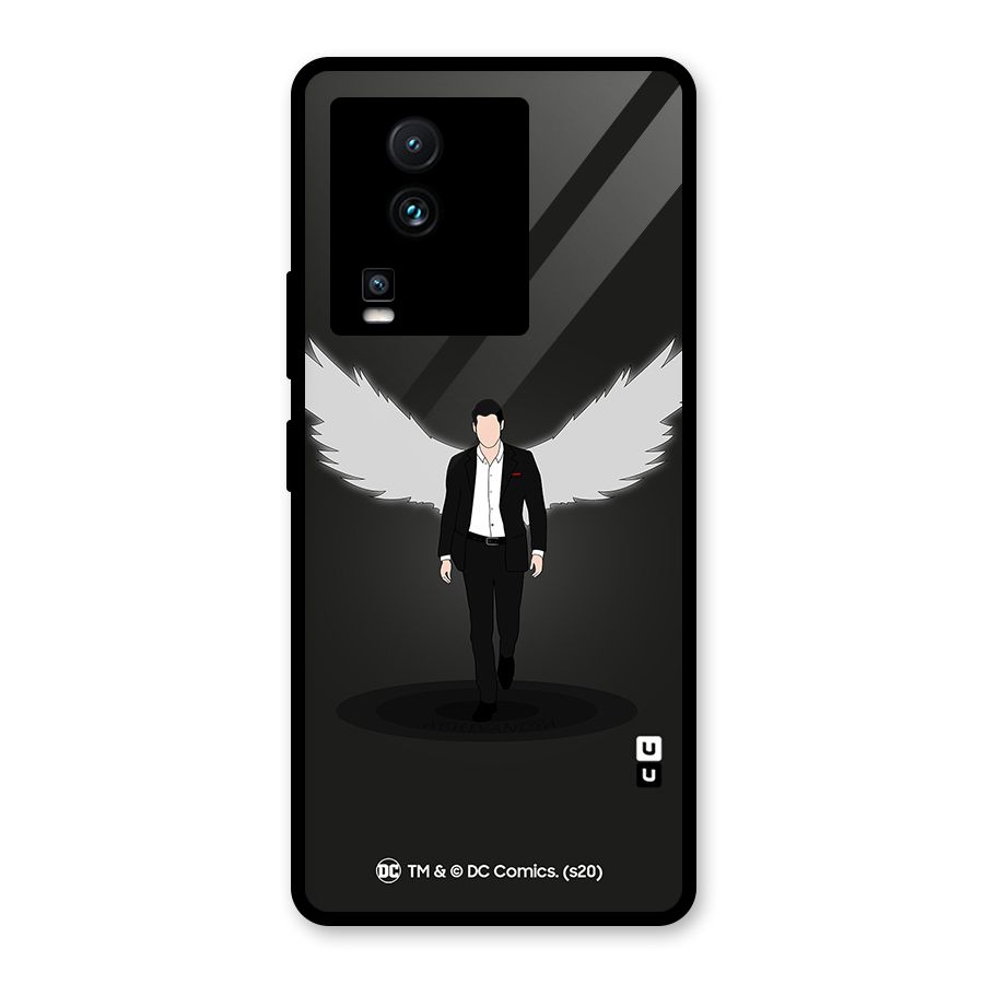 Lucifer Minimalistic Archangel Art Glass Back Case for Vivo iQOO Neo 7