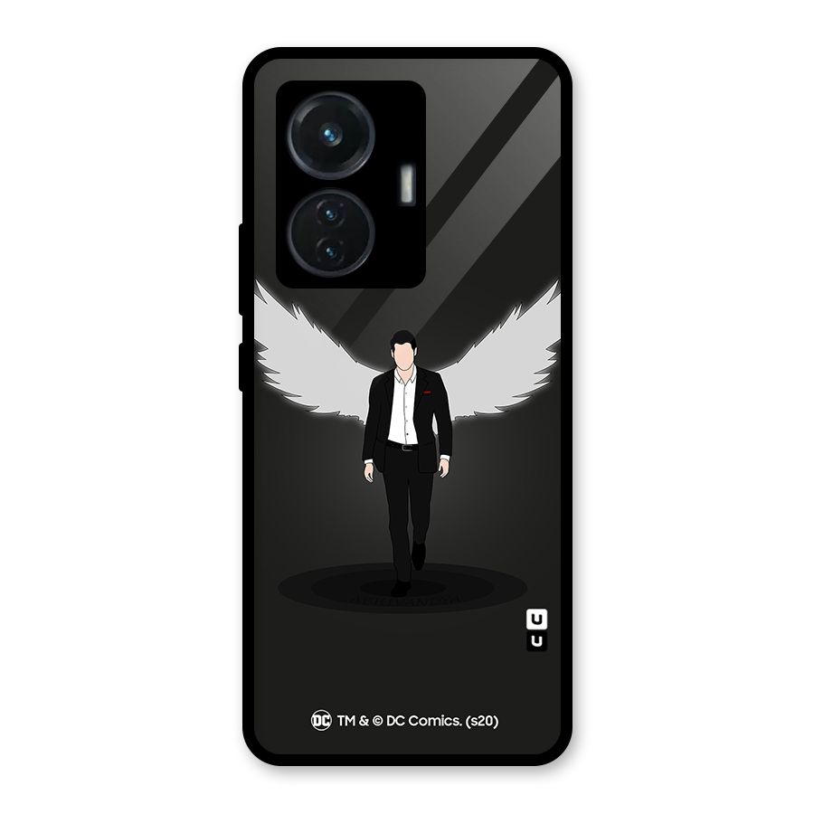 Lucifer Minimalistic Archangel Art Glass Back Case for iQOO Z6 44W