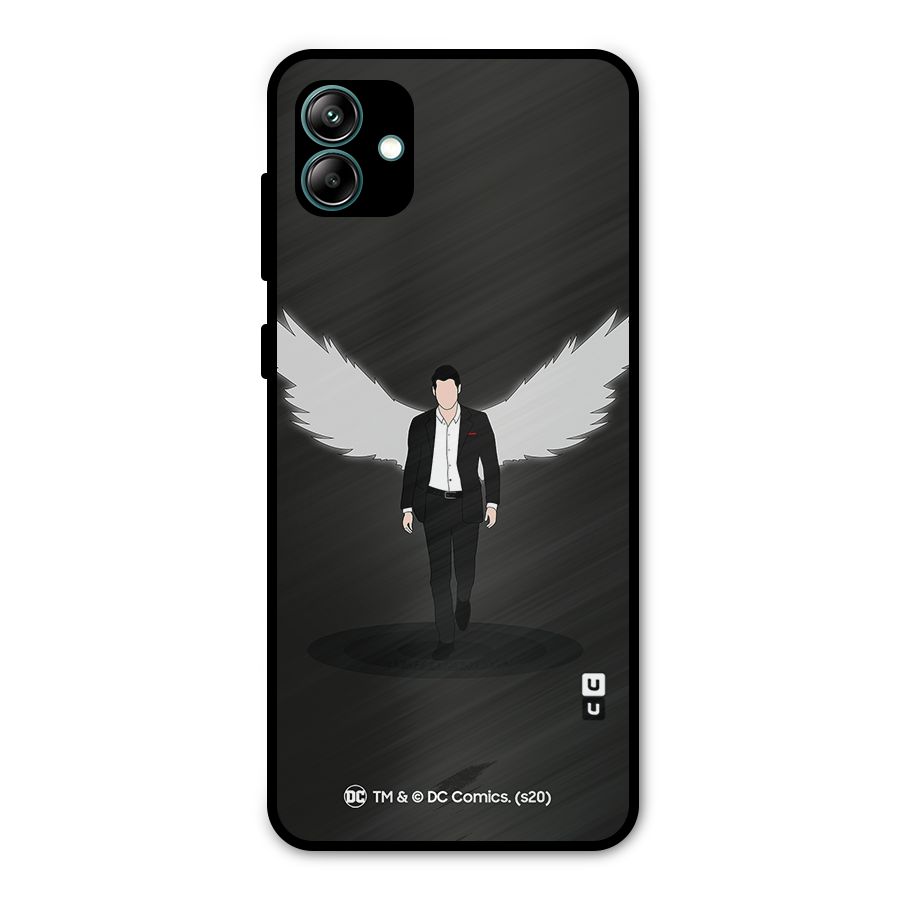 Lucifer Minimalistic Archangel Art Metal Back Case for Galaxy A04
