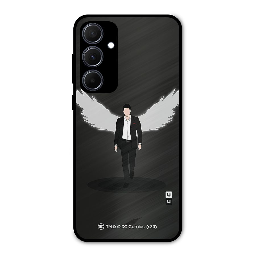 Lucifer Minimalistic Archangel Art Metal Back Case for Galaxy A35
