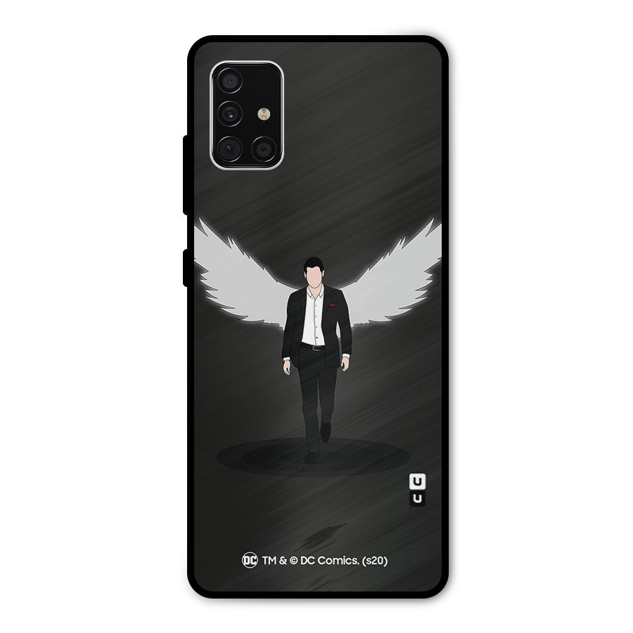Lucifer Minimalistic Archangel Art Metal Back Case for Galaxy A51