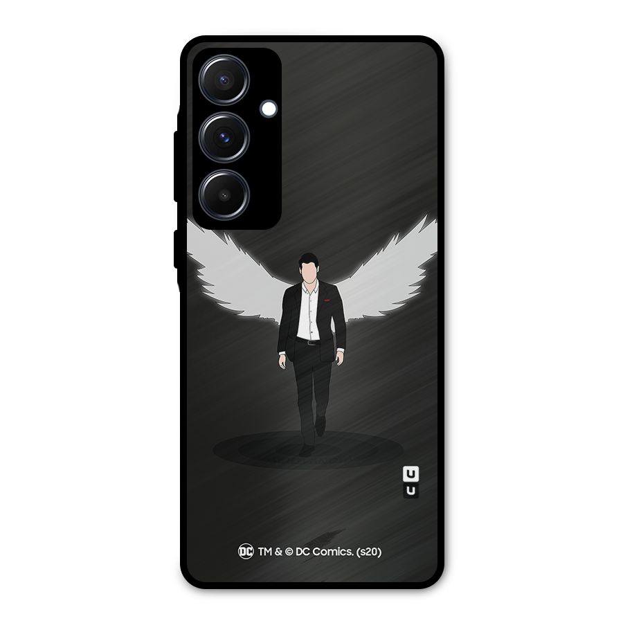 Lucifer Minimalistic Archangel Art Metal Back Case for Galaxy A55
