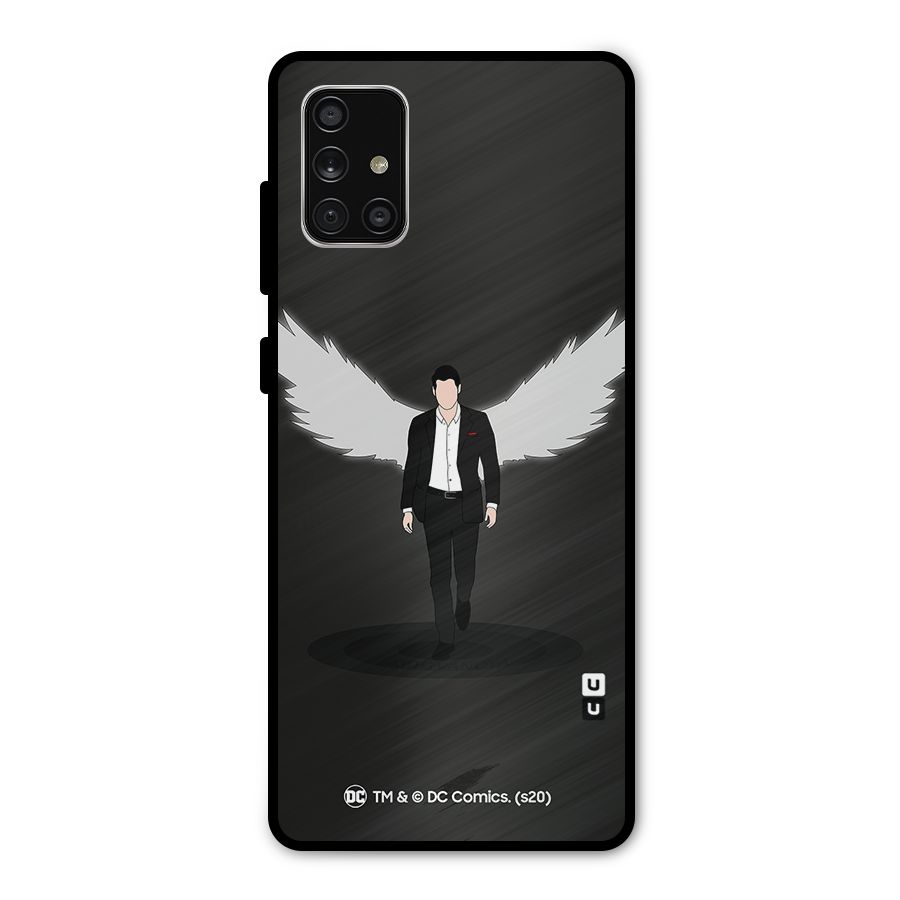 Lucifer Minimalistic Archangel Art Metal Back Case for Galaxy A71