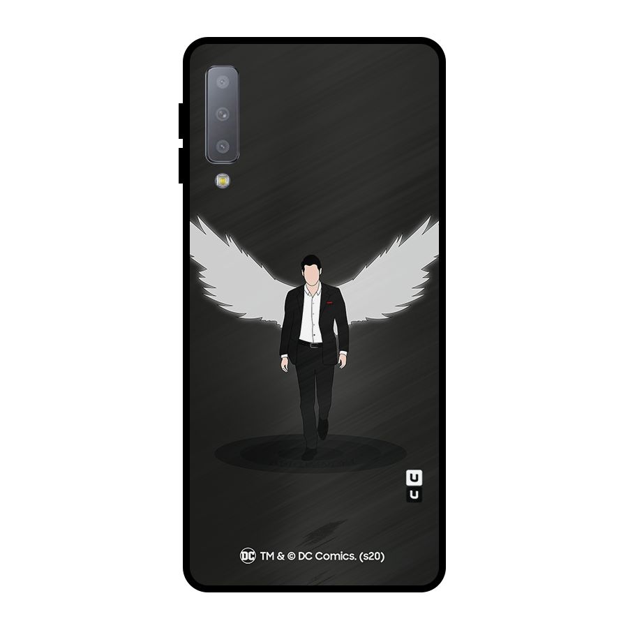 Lucifer Minimalistic Archangel Art Metal Back Case for Galaxy A7 (2018)
