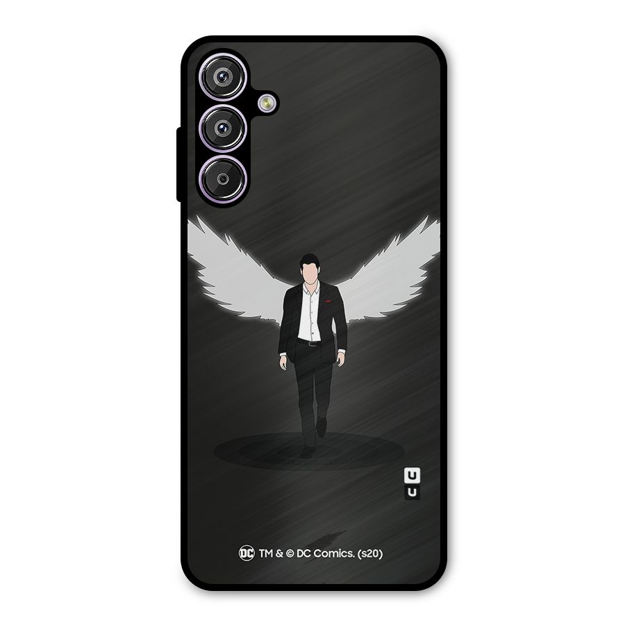 Lucifer Minimalistic Archangel Art Metal Back Case for Galaxy M15