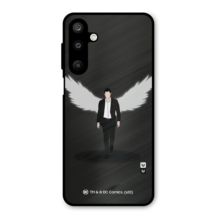 Lucifer Minimalistic Archangel Art Metal Back Case for Galaxy M16