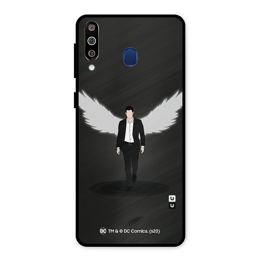 Lucifer Minimalistic Archangel Art Metal Back Case for Galaxy M30