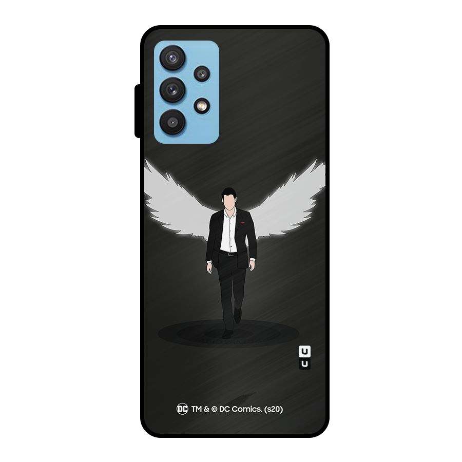 Lucifer Minimalistic Archangel Art Metal Back Case for Galaxy M32 5G