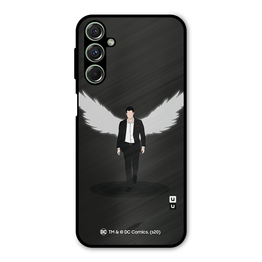 Lucifer Minimalistic Archangel Art Metal Back Case for Galaxy M34
