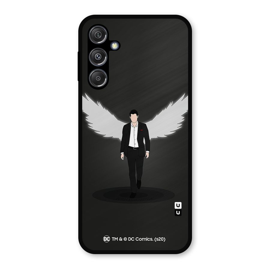 Lucifer Minimalistic Archangel Art Metal Back Case for Galaxy M34 5G
