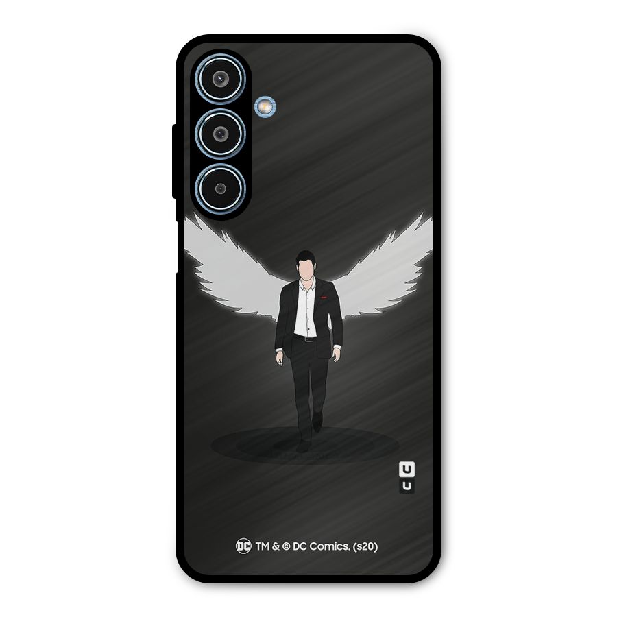 Lucifer Minimalistic Archangel Art Metal Back Case for Galaxy M35