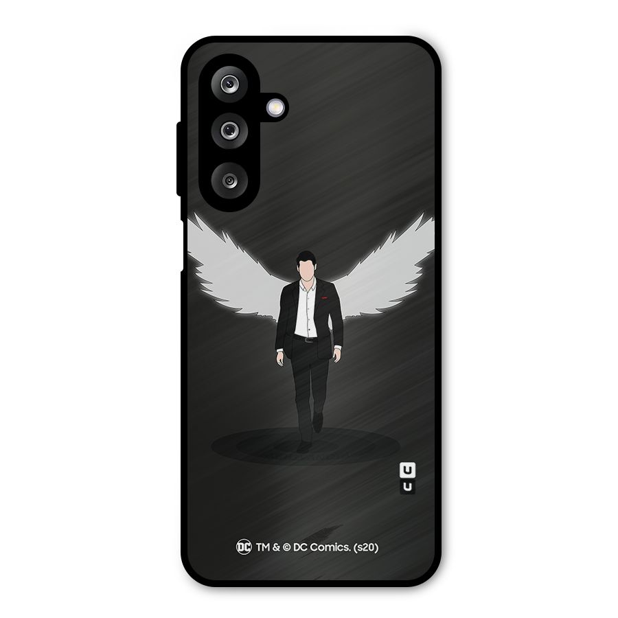 Lucifer Minimalistic Archangel Art Metal Back Case for Galaxy M36