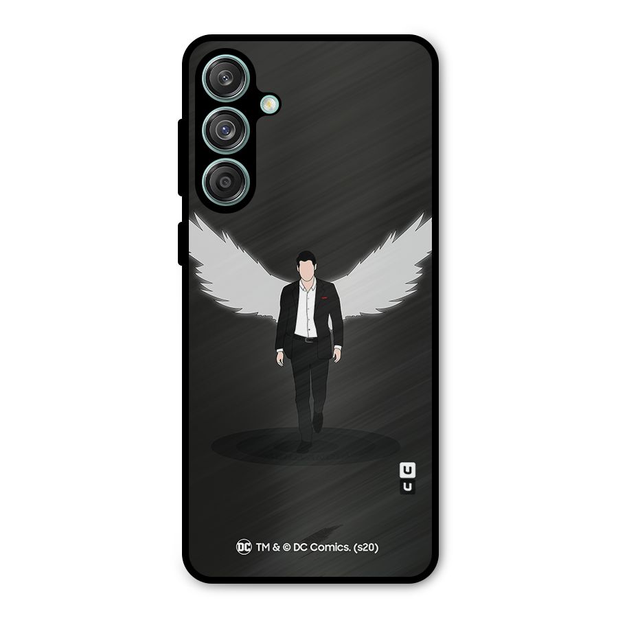Lucifer Minimalistic Archangel Art Metal Back Case for Galaxy M55 5G