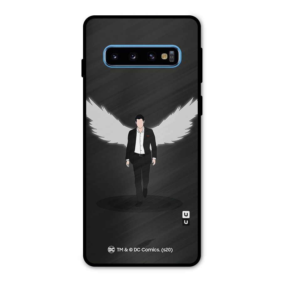 Lucifer Minimalistic Archangel Art Metal Back Case for Galaxy S10