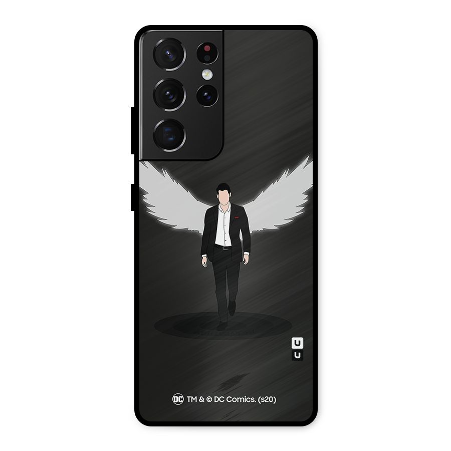 Lucifer Minimalistic Archangel Art Metal Back Case for Galaxy S21 Ultra 5G