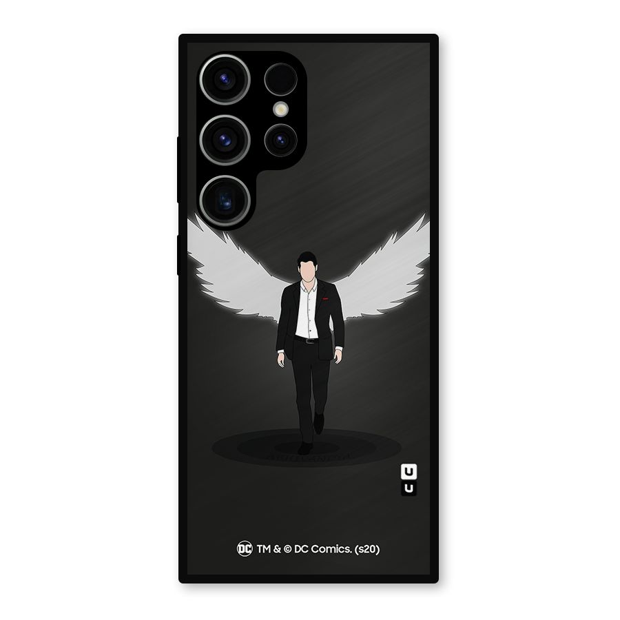 Lucifer Minimalistic Archangel Art Metal Back Case for Galaxy S23 Ultra