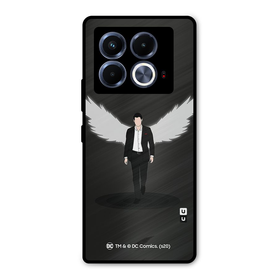 Lucifer Minimalistic Archangel Art Metal Back Case for Infinix Note 40 5G