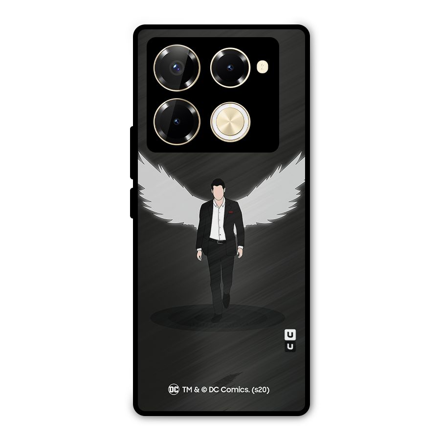 Lucifer Minimalistic Archangel Art Metal Back Case for Infinix Note 40 Pro Plus