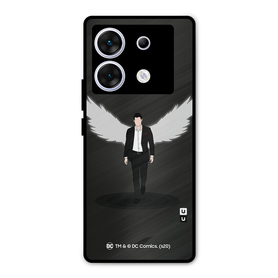 Lucifer Minimalistic Archangel Art Metal Back Case for Infinix Zero 30 5G