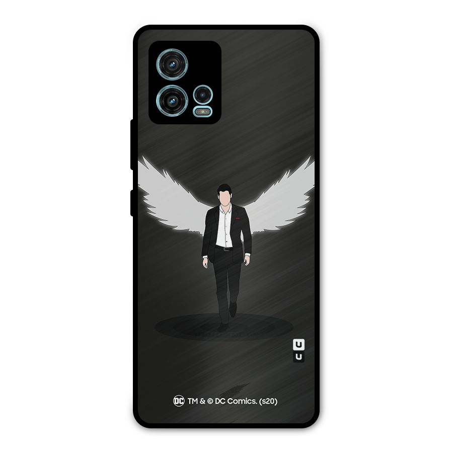 Lucifer Minimalistic Archangel Art Metal Back Case for Moto G72