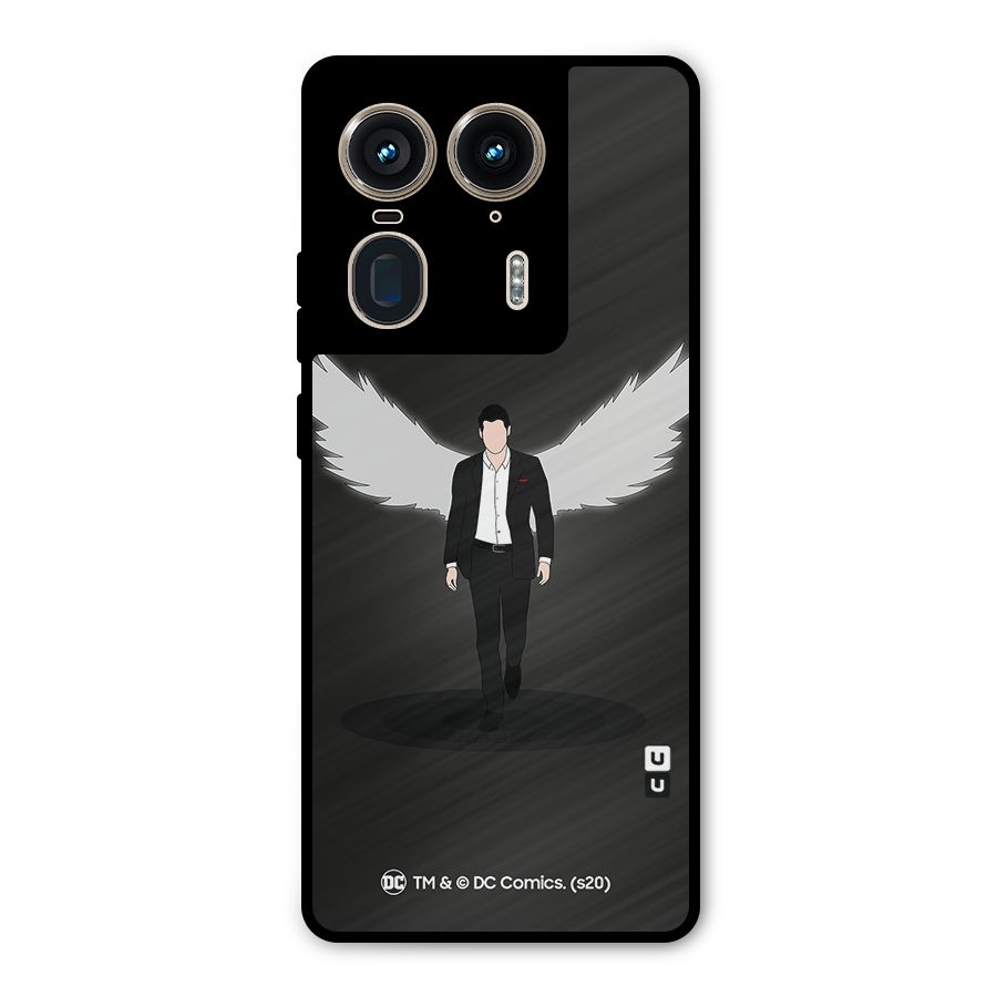 Lucifer Minimalistic Archangel Art Metal Back Case for Motorola Edge 50 Ultra