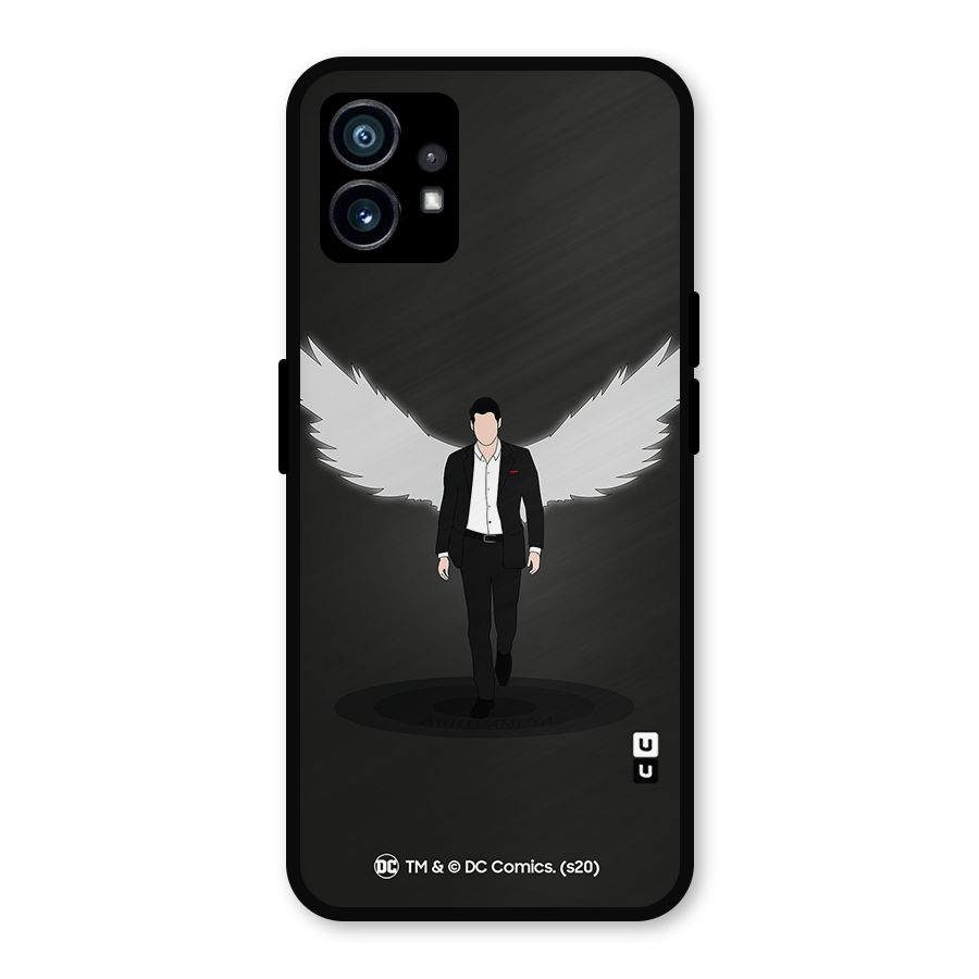 Lucifer Minimalistic Archangel Art Metal Back Case for Nothing Phone 1