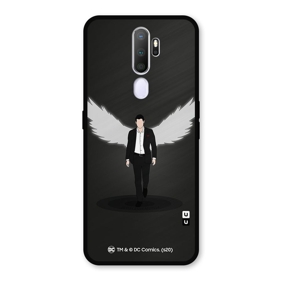 Lucifer Minimalistic Archangel Art Metal Back Case for Oppo A5 (2020)