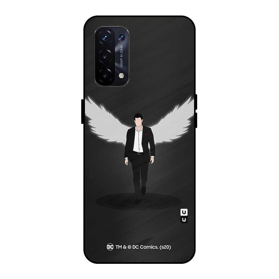 Lucifer Minimalistic Archangel Art Metal Back Case for Oppo A74 5G