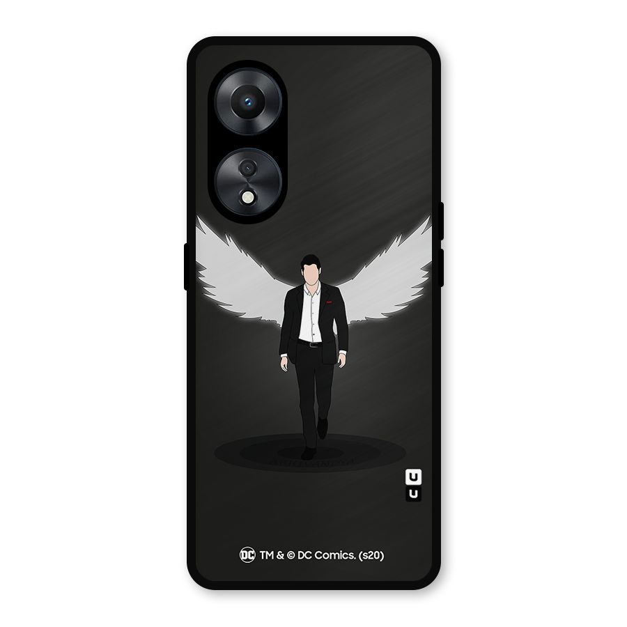 Lucifer Minimalistic Archangel Art Metal Back Case for Oppo A78