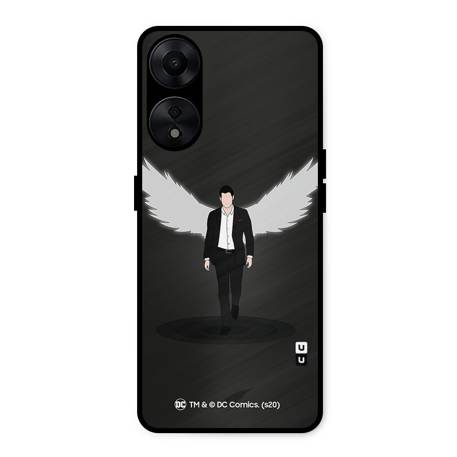 Lucifer Minimalistic Archangel Art Metal Back Case for Oppo A78 5G