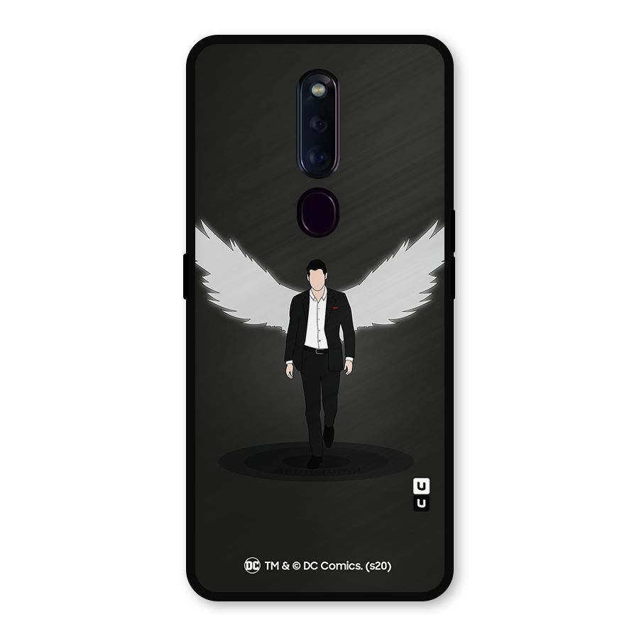 Lucifer Minimalistic Archangel Art Metal Back Case for Oppo F11 Pro