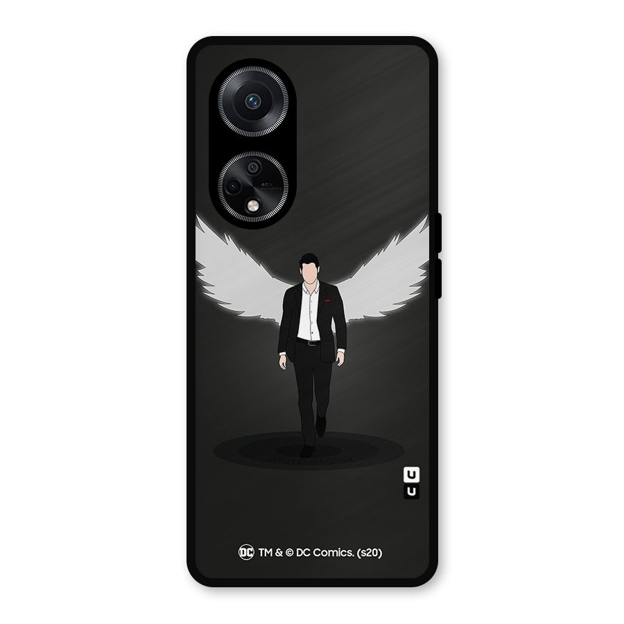 Lucifer Minimalistic Archangel Art Metal Back Case for Oppo F23