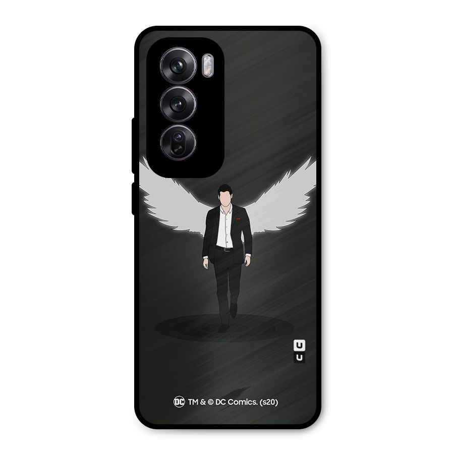 Lucifer Minimalistic Archangel Art Metal Back Case for Oppo Reno12 Pro