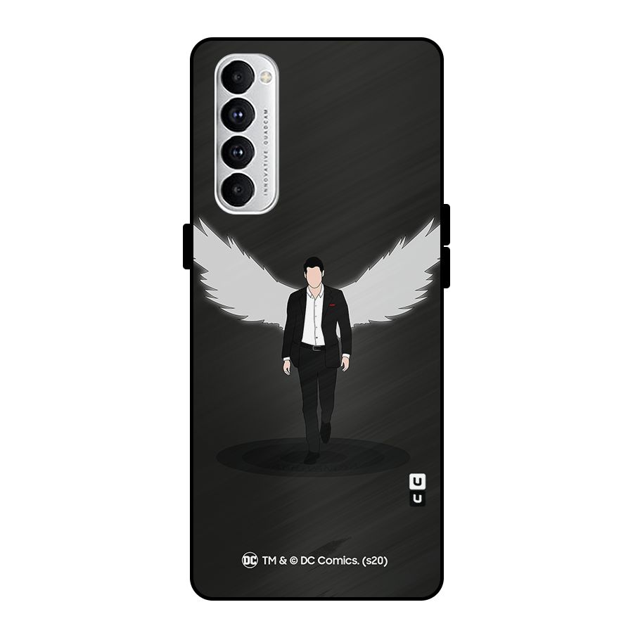 Lucifer Minimalistic Archangel Art Metal Back Case for Oppo Reno4 Pro