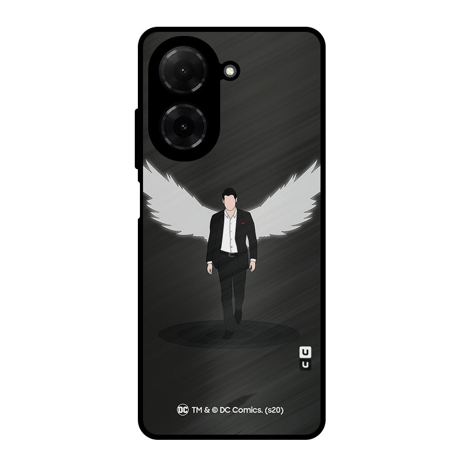 Lucifer Minimalistic Archangel Art Metal Back Case for Poco C71