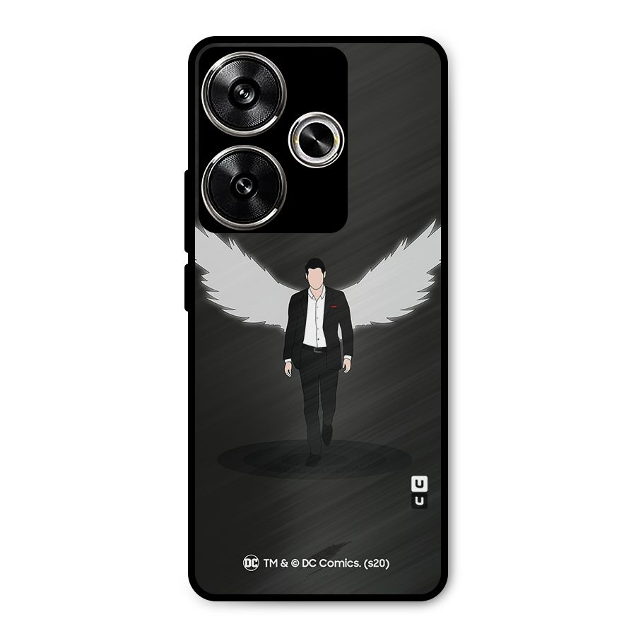Lucifer Minimalistic Archangel Art Metal Back Case for Poco F6