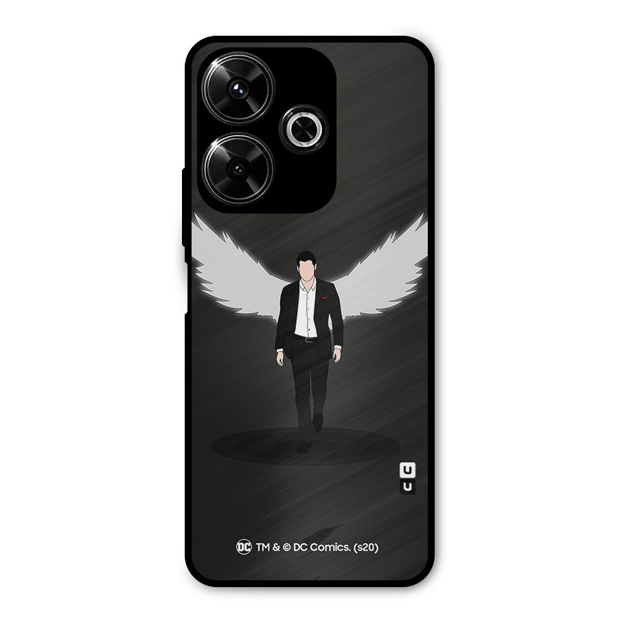 Lucifer Minimalistic Archangel Art Metal Back Case for Poco M6 Plus